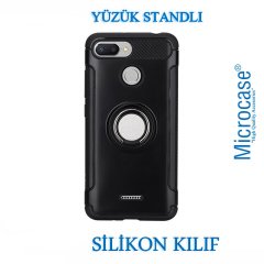 Xiaomi Redmi 6 Yüzük Standlı Armor Kılıf + Araç Tutucu