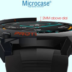 Microcase Honor Watch Magic 2 46 mm Önü Açık Tasarım Sert Silikon Kılıf - Kırmızı Yazılı Siyah
