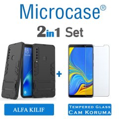 Samsung Galaxy A9 2018 Alfa Serisi Armor Standlı Kılıf + CAM