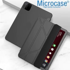 Microcase iPad Pro 11 2021 ANGLE Serisi Standlı Deri Kılıf - Siyah