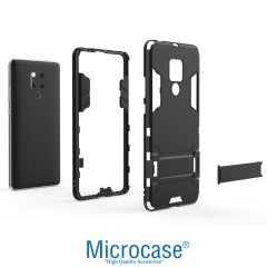 Huawei Mate 20 X Alfa Serisi Armor Standlı Kılıf + Cam Koruma