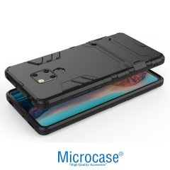 Huawei Mate 20 X Alfa Serisi Armor Standlı Kılıf + Cam Koruma