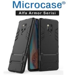 Huawei Mate 20 X Alfa Serisi Armor Standlı Kılıf + Cam Koruma