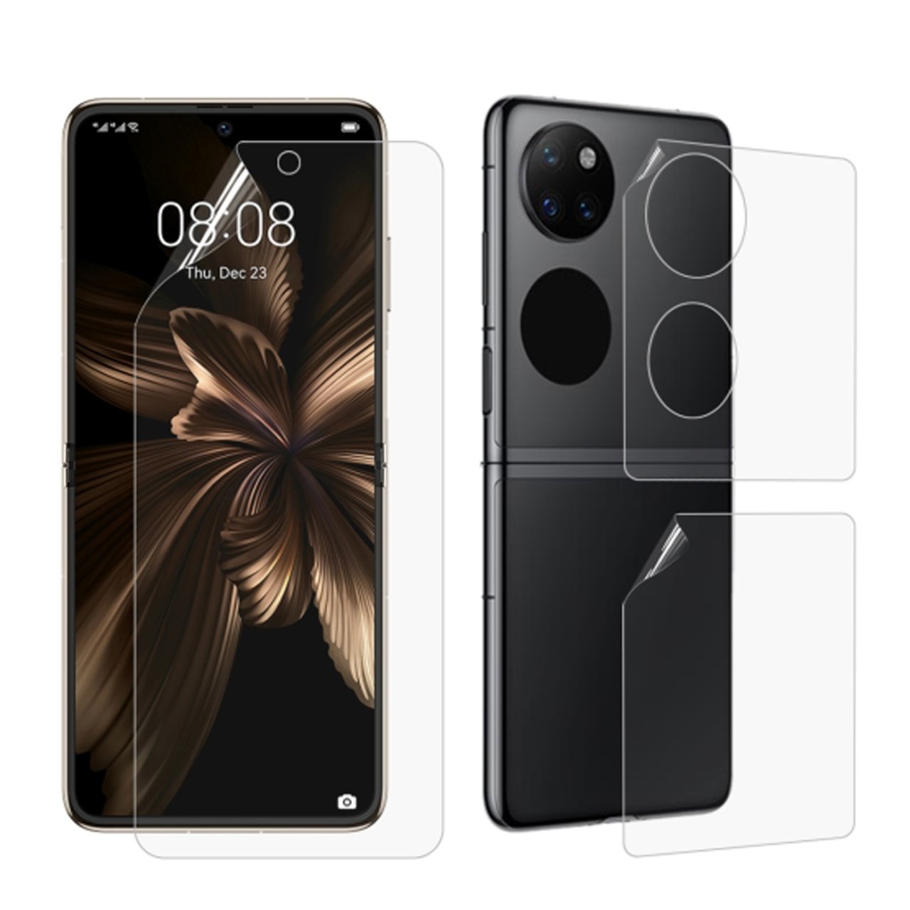 Microcase Huawei P50 Pocket Hydrogel Esnek Ön Arka Koruma Filmi