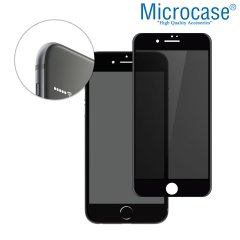 Microcase iPhone 7 Privacy Gizlilik Filtreli Tam Kaplayan Tempered Cam - Siyah