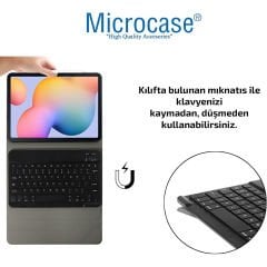 Microcase Samsung Tab S10 Ultra 14.6 inch Tablet Uyumlu Bluetooth Klavyeli Standlı Kılıf - BKK16