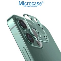 Microcase iPhone 13 Pro Max Kamera Lens Koruma Halkası - Kapalı Tasarım Açık Mavi