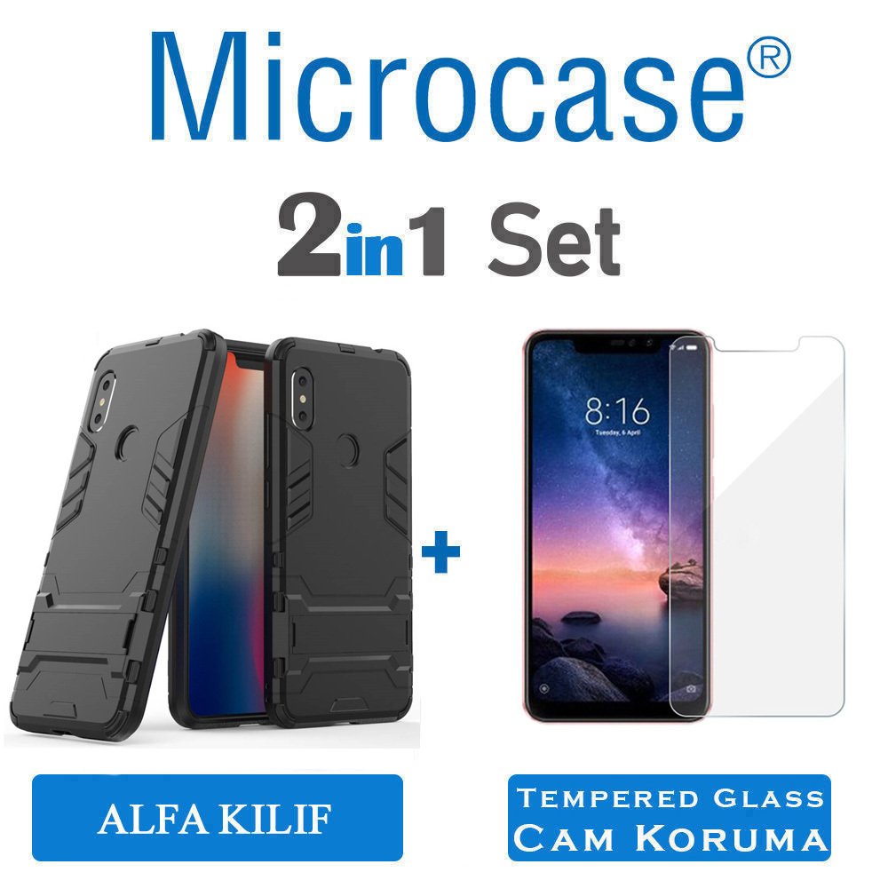 Xiaomi Redmi Note 6 Pro Alfa Serisi Armor Standlı Kılıf