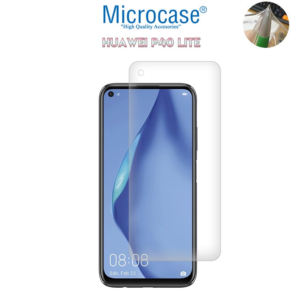 Microcase Huawei P40 Lite Full Ön Kaplama TPU Soft Koruma Filmi