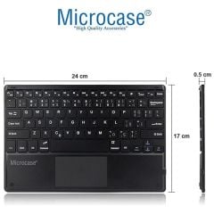 Microcase Samsung Tab S10 Ultra 14.6 inç Tablet için Bluetooth Touchpad Klavye + Standlı Kılıf - BKK18