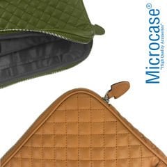 Microcase iPad Air 5 10.9'' için Baklava Desen Kapitone Deri Kumaş Taşıma Çantası Kılıf - AL3764