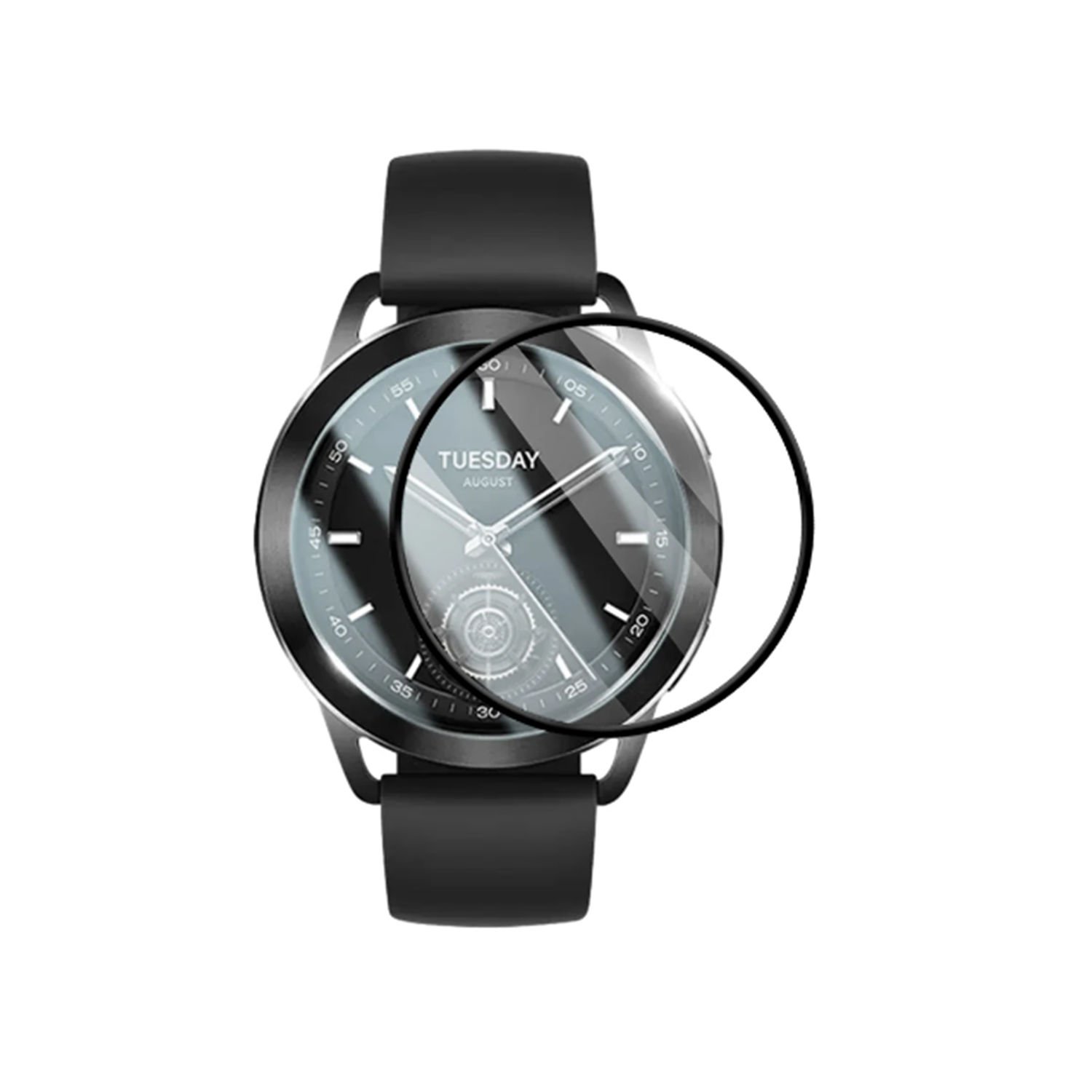 Microcase Xiaomi Watch S3  Tam Kaplayan Kavisli Ekran Koruyucu 3D Pet Film - Siyah AL3385