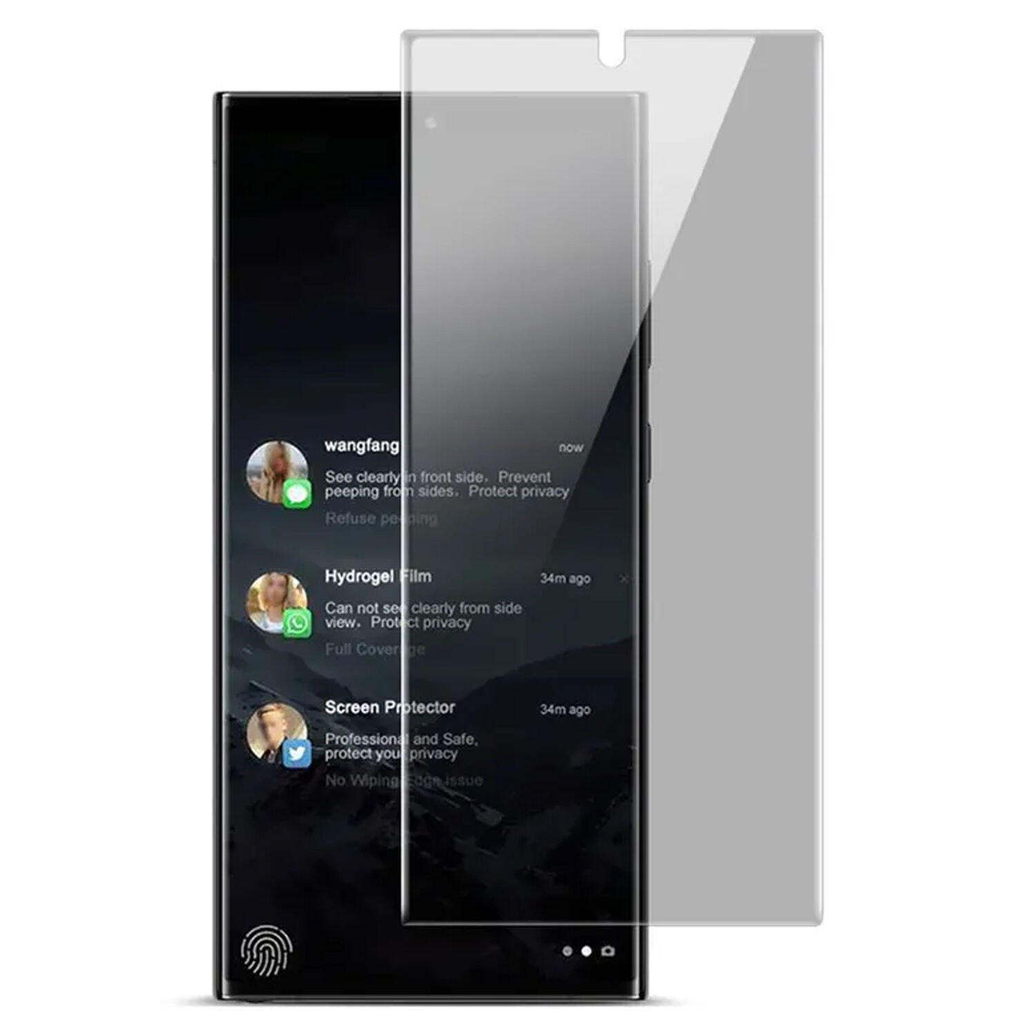 Microcase Samsung Galaxy S23 Ultra Full Ön Kaplama Koruma Filmi - AL3280