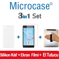 Lenovo Tab 7 Essential TB-7304F Silikon Kılıf + Film + El Tutucu