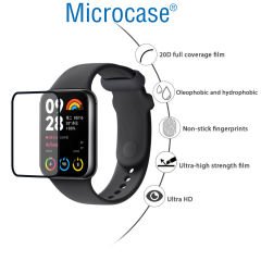Microcase Xıaomi Smart Band 8 Pro  Tam Kaplayan Kavisli Ekran Koruyucu 3D Pet Film - Siyah AL3385