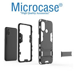 Microcase OnePlus Nord N100 Alfa Armor Standlı Perfect Koruma Kılıf Siyah