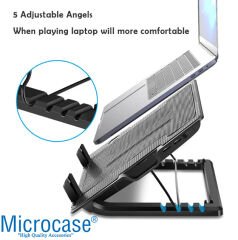 Microcase Yükseklik Ayarlı Notebook Laptop Soğutucu Stand Tek Fan - AL3495