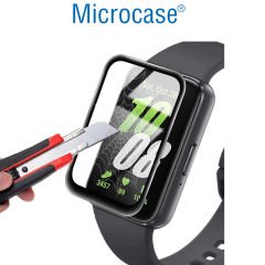 Microcase Samsung Galaxy Fit3 Tam Kaplayan Kavisli Ekran Koruyucu 3D Pet Film - Siyah AL3385