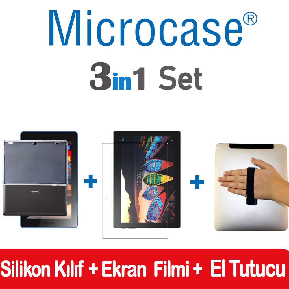 Lenovo TB3-X70F 16GB 10.1 Silikon Kılıf + Film + El Tutucu