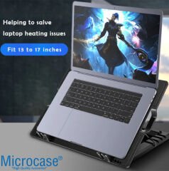 Microcase Yükseklik Ayarlı Notebook Laptop Soğutucu Stand Tek Fan - AL3495