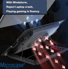 Microcase Yükseklik Ayarlı Notebook Laptop Soğutucu Stand Tek Fan - AL3495