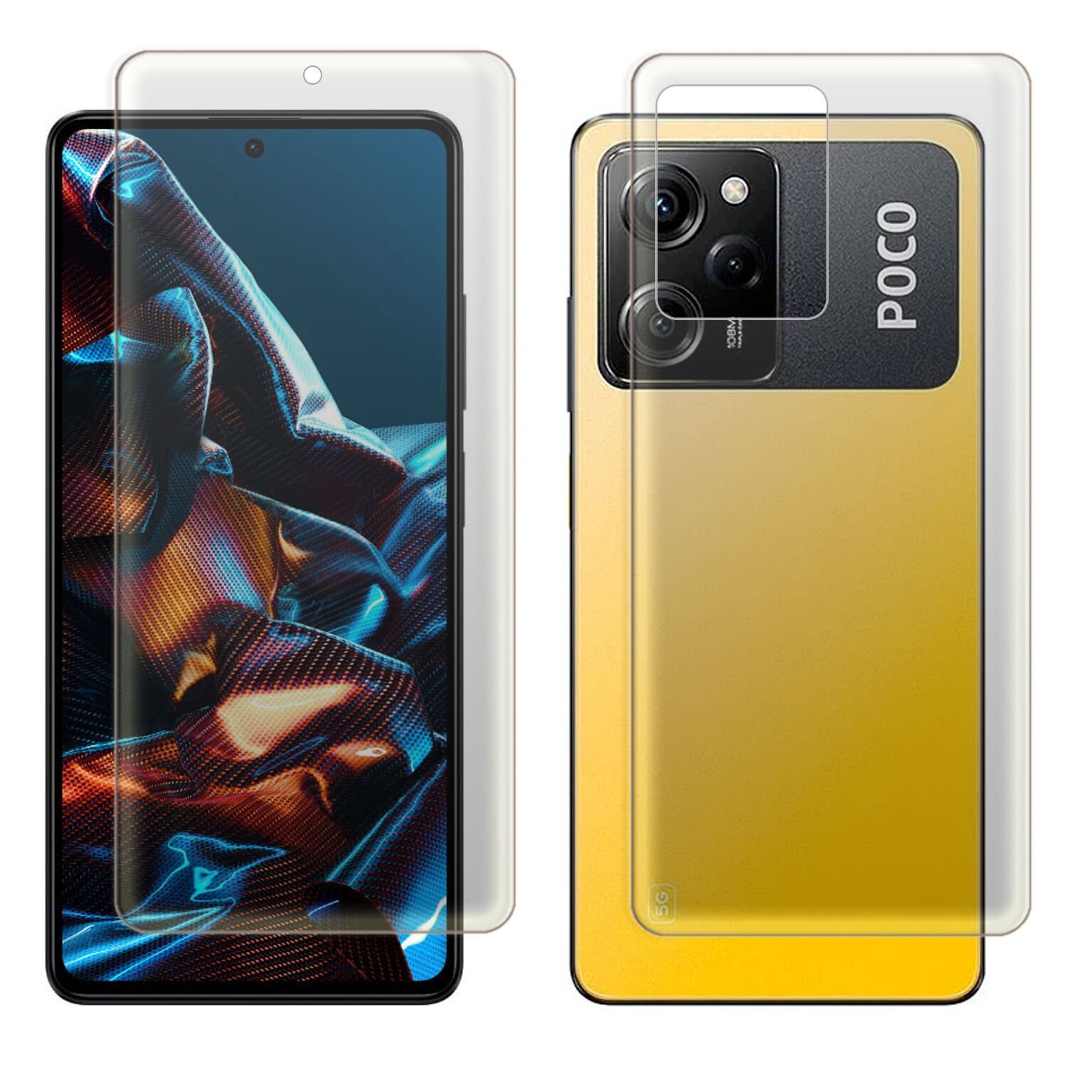 Microcase Xiaomi Poco X5 Pro 5G Full Ön Arka Kaplama Koruma Filmi - AL3279