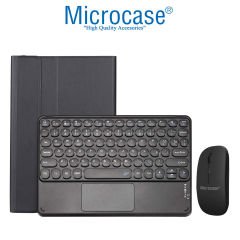 Microcase iPad Air 5. Nesil 10.9 Yuvarlak Tuş Bluetooth Touchpad Klavye+Mouse+Standlı Kılıf YKK4