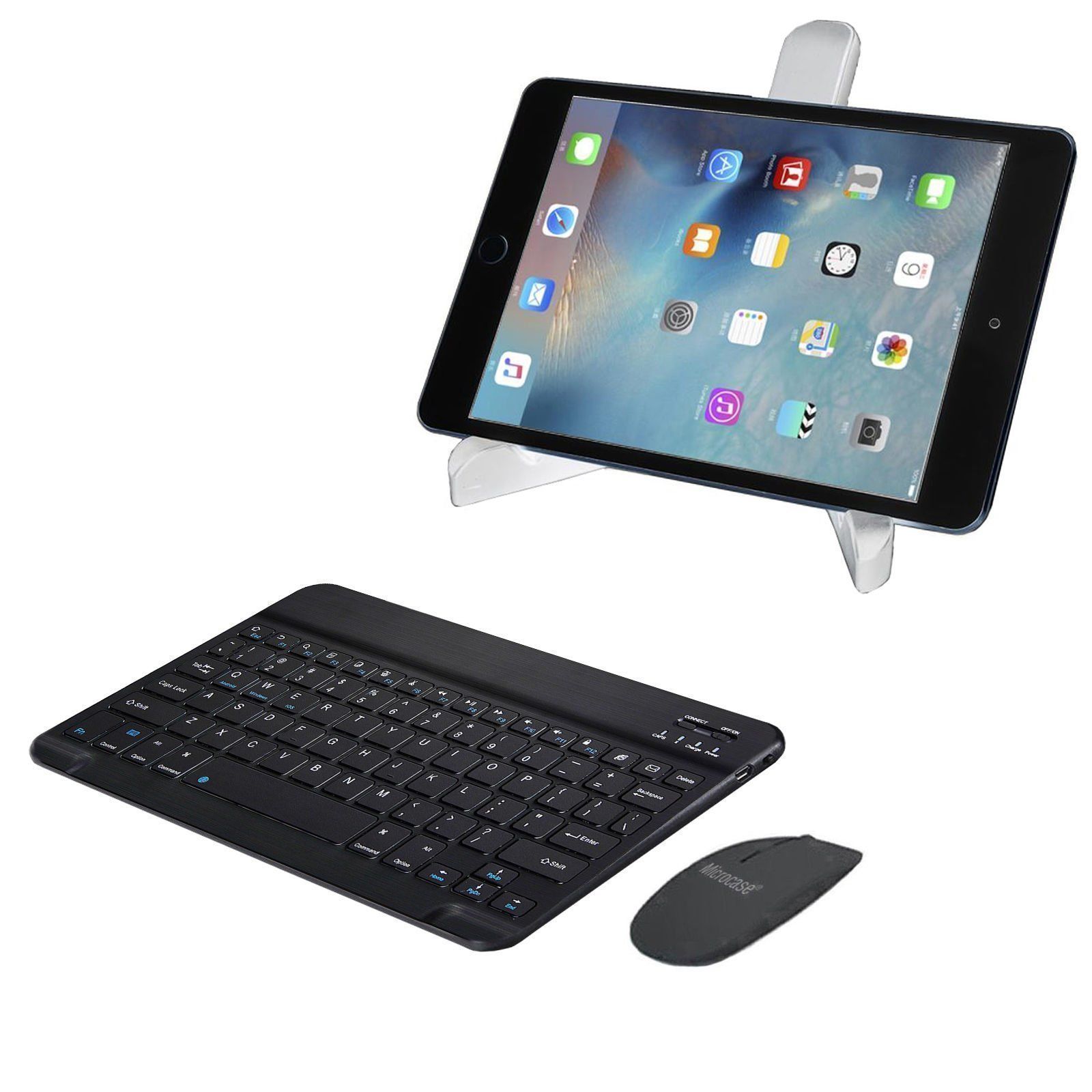 Microcase Samsung Tab S10 Ultra 14.6 inch için Tablet Bluetooth Klavye 27 cm(TR Sticker)+Bluetooth Mouse+Stand AL2755