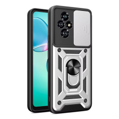 Microcase Honor 200 QUBEC Serisi Kamera Kapaklı Yüzük Standlı Kılıf-AL5117