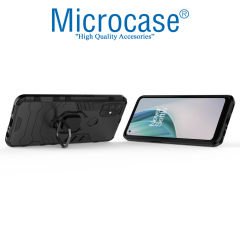 Microcase Oneplus Nord N100 Batman Serisi Yüzük Standlı Armor Kılıf - Siyah