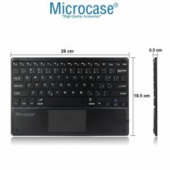 Microcase Samsung Tab S10 Ultra 14.6 inch Tablet için  Tablet Bluetooth Touchpad Klavye 28 cm (TR Sticker) + Mouse + Stand - AL2757