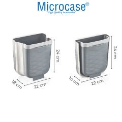 Microcase Katlanabilir Askılı Mutfak Tezgahaltı Dolap İç Dış Gizlenebilir Çöp Kovası AL4527