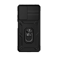 Microcase Xiaomi Redmi K60 Pro QUBEC Serisi Kamera Kapaklı Yüzük Standlı Kılıf-AL5117