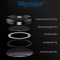Microcase Huawei Pura 70 Kamera Camı Lens Koruyucu Halka Set - AL8114
