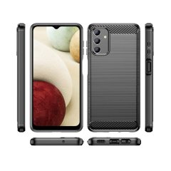 Microcase Samsung Galaxy A13 5G Brushed Carbon Fiber Silikon Kılıf - Siyah