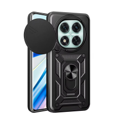 Microcase Xiaomi Redmi Note 14 Pro Plus QUBEC Serisi Kamera Kapaklı Yüzük Standlı Kılıf-AL5117