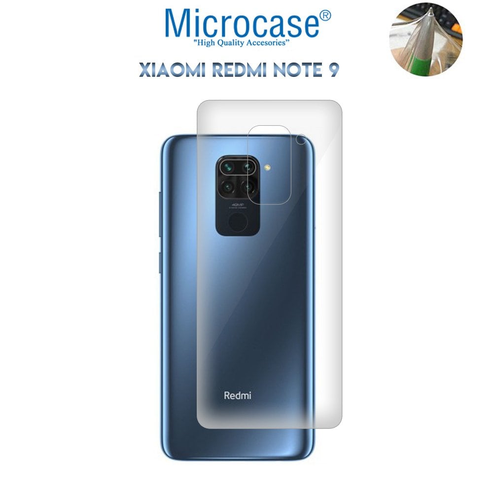 Microcase Xiaomi Redmi Note 9 Full Arka Kaplama TPU Soft Koruma Filmi