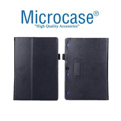 Lenovo TAB 2 A10-70 Tablet Standlı Deri Kılıf Book Case Siyah