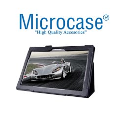 Lenovo TAB 2 A10-70 Tablet Standlı Deri Kılıf Book Case Siyah