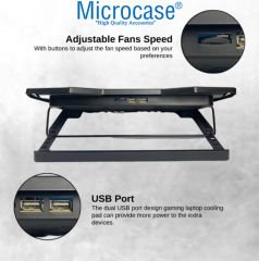 Microcase Yükseklik ve Hız Ayarlı Notebook Laptop Soğutucu Stand 4 Fanlı - AL3498
