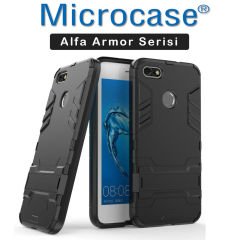 Huawei P9 Lite Mini Alfa Armor Kılıf + Tam Kaplayan Cam