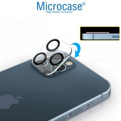 Microcase iPhone 13 Pro 3D Kamera Camı Lens Koruyucu Glass Şeffaf Night DELUX version