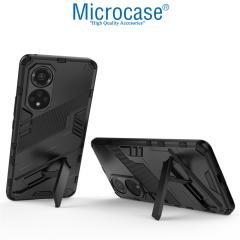 Microcase Huawei Nova 9 Matrix Serisi Armor Standlı Kılıf - Siyah