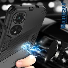 Microcase Huawei Nova 9 Matrix Serisi Armor Standlı Kılıf - Siyah