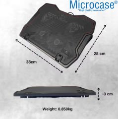 Microcase Yükseklik ve Hız Ayarlı Notebook Laptop Soğutucu Stand 4 Fanlı - AL3498