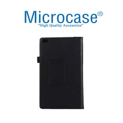 Lenovo TAB 4 10 Standl Deri Kılıf Book Case Siyah