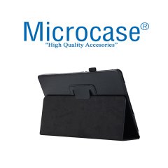 Lenovo TAB 4 10 Plus Standl Deri Kılıf Book Case Siyah