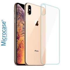Microcase iPhone XS Arka Kaplama Tempered Glass Cam Koruma