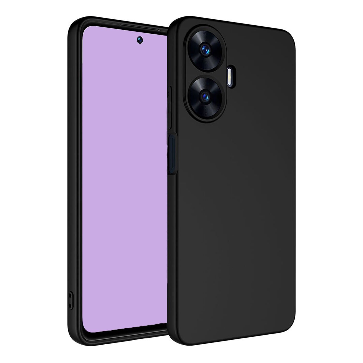 Microcase Realme C55 Elektrocase Serisi Silikon Kılıf - Siyah AL3340
