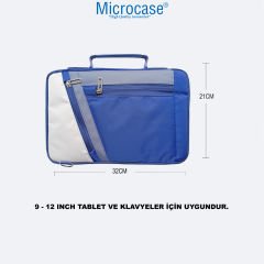 Microcase Apple iPad Air 11 2024 Uyumlu Tablet Çanta+Türkçe Bluetooth Klavye +Mouse+ Standı AL4383 Lacivert